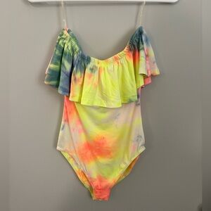 Ruffled Tie-Dye bodysuit